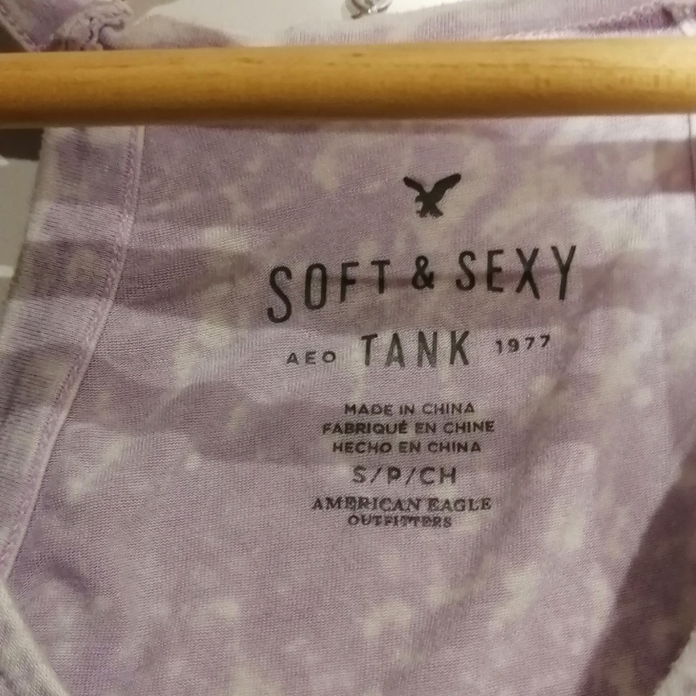 AMERICAN EAGLE Soft&Sexy Choker Tank Purple NWOT - Picture 4 of 5